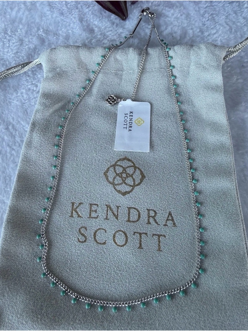 KENDRA SCOTT Kelsey Gold Strand Necklace in Blue Enamel